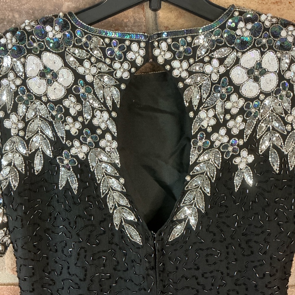 STENAY Vintage Beaded Silk Cocktail Dress - Picture 7 of 15